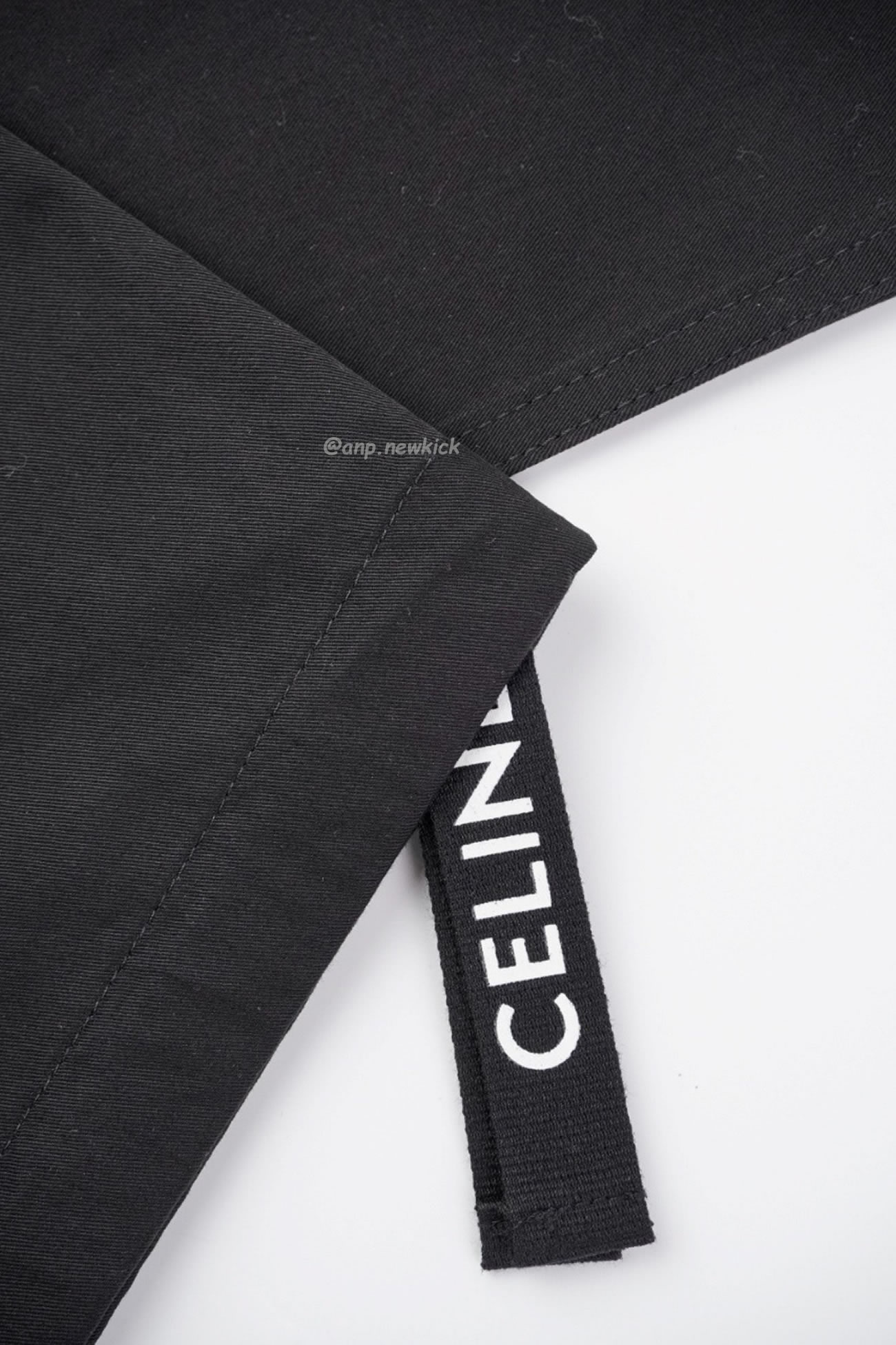 Celine Linen Plain Cotton Logo Cargo Pants (6) - newkick.app